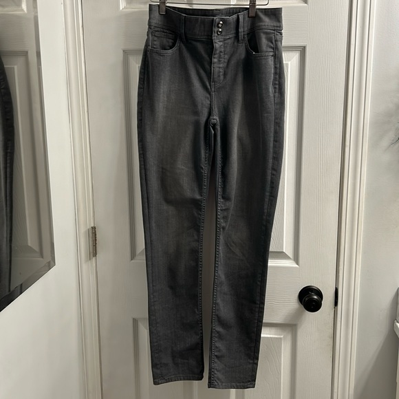 EUC WHBM High Rise Sculpt Slim Jeans - SZ 4 Gray - Picture 1 of 6